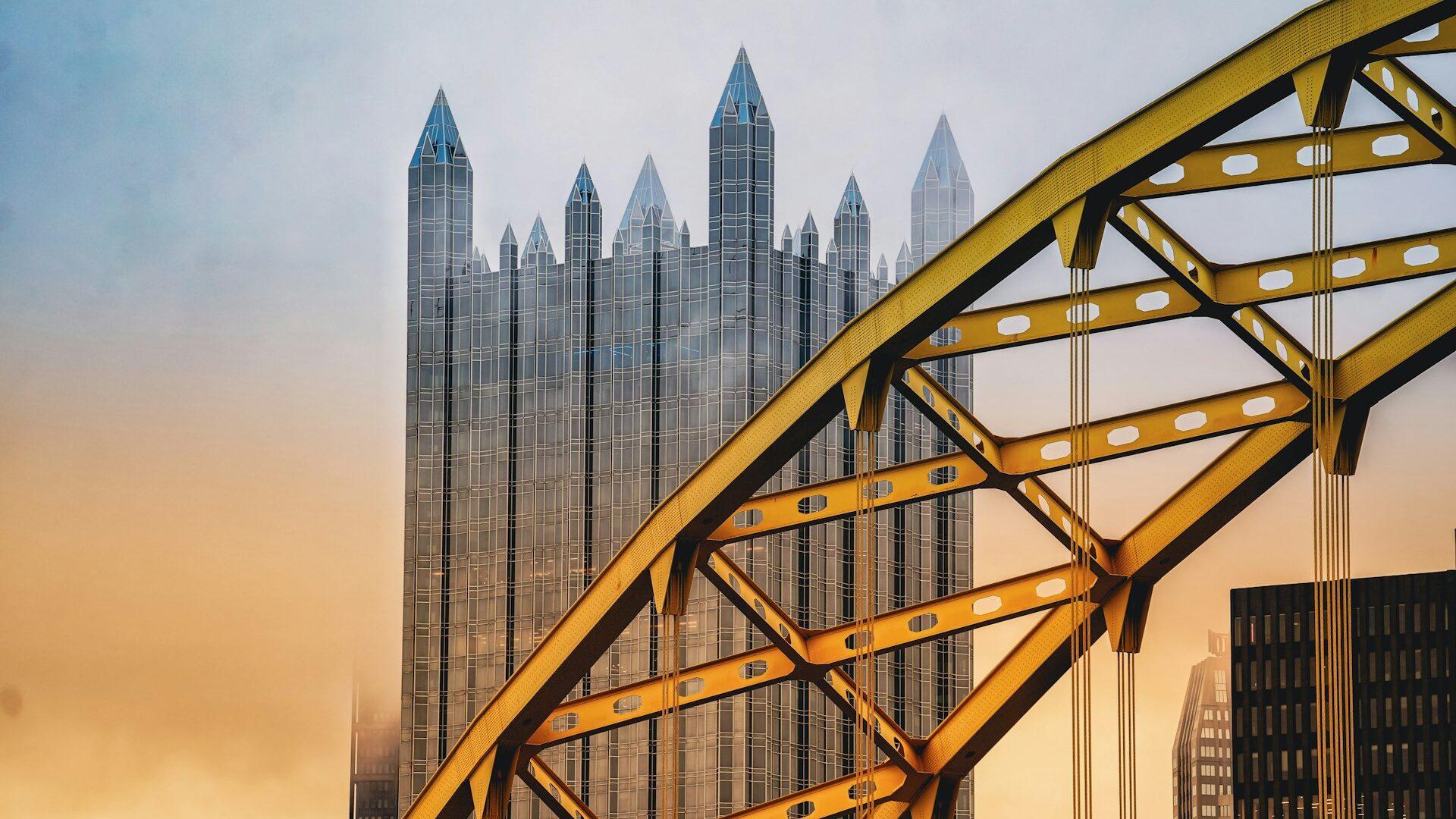 Downtown Pittsburgh including the PPG Building